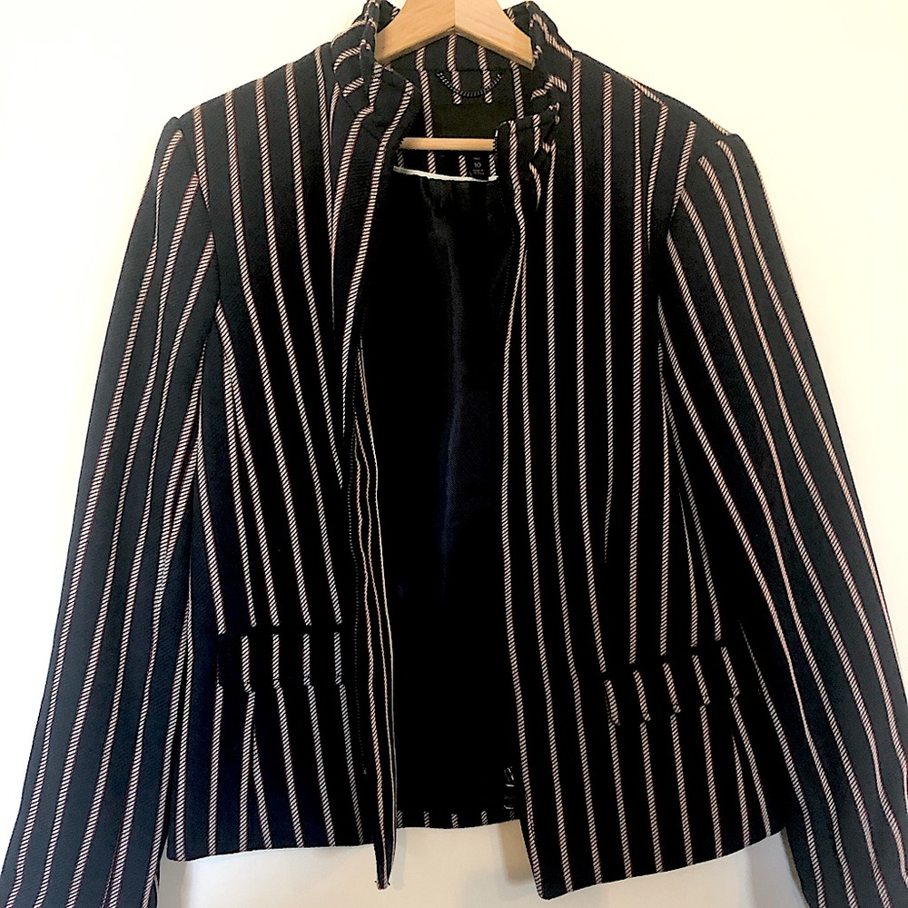 Striped Banana Republic Blazer